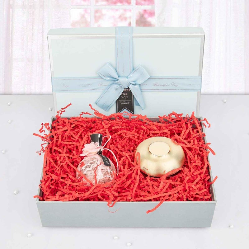 Caleihd Crinkle Cut Paper Grass Filler for Easter Christmas Wedding Birthday Bridesmaid Engagement Craft Gift Boxes Bags Filler Decoration 4.5oz Red - Image 5